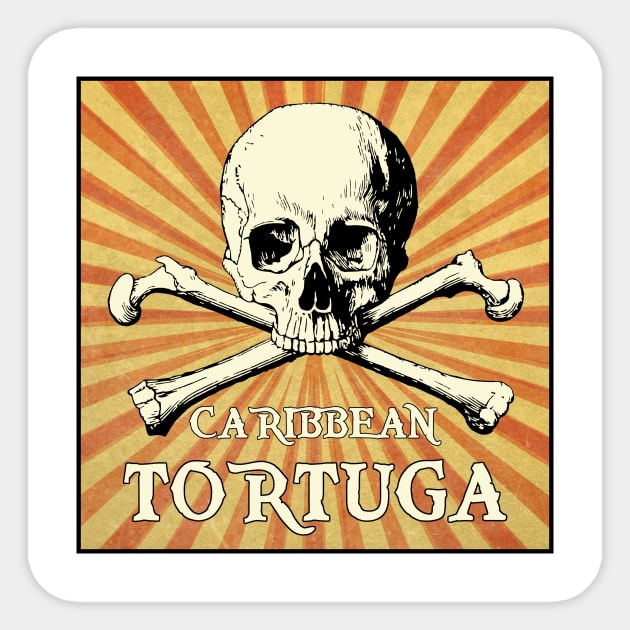 Ports of the Caribbean Pirates - Tortuga Sticker by Naves